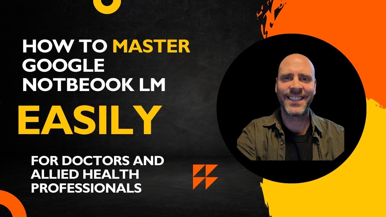 Youtube splash screen with a picture of the head of me on the right. on the left is a title stating how to master Notebook LM